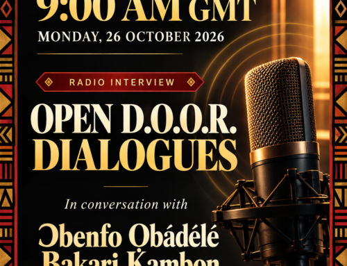 This morning at 9 AM GMT: Asaase Radio interview on Open D.O.O.R. Dialogues