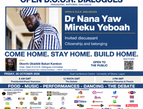 4 days left — Open D.O.O.R. Dialogues with Dr Nana Yaw Mireku Yeboah