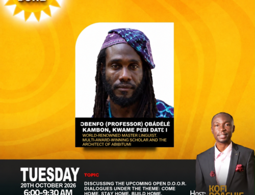 Tune in: Ɔbenfo Ọbádélé Kambon on Ghana Sore — Tuesday, 20 October