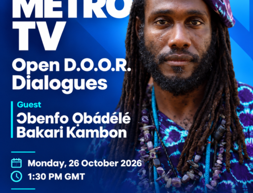 Today at 1:30 PM GMT — Metro TV interview on Open D.O.O.R. Dialogues