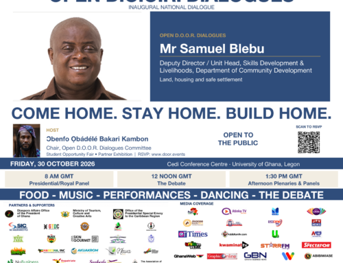 1 day left — Open D.O.O.R. Dialogues with Mr. Samuel Blebu