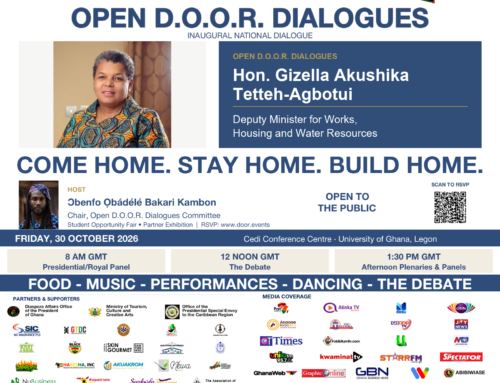 2 days left — Open D.O.O.R. Dialogues with Hon. Gizella Tetteh-Agbotui
