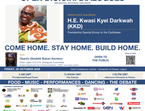 9 days left — Open D.O.O.R. Dialogues with H.E. Kwasi Kyei Darkwah