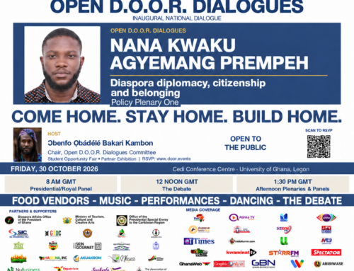 4 days left — Open D.O.O.R. Dialogues with Nana Kwaku Agyemang Prempeh