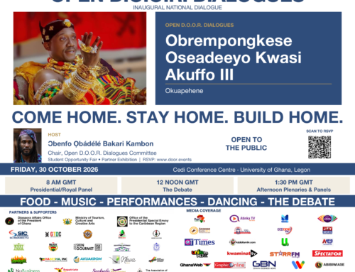 8 days left — Open D.O.O.R. Dialogues with Obrempongkese Oseadeeyo Kwasi Akuffo III, Okuapehene