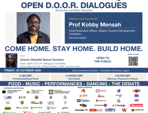 5 days left — Open D.O.O.R. Dialogues with Prof. Kobby Mensah