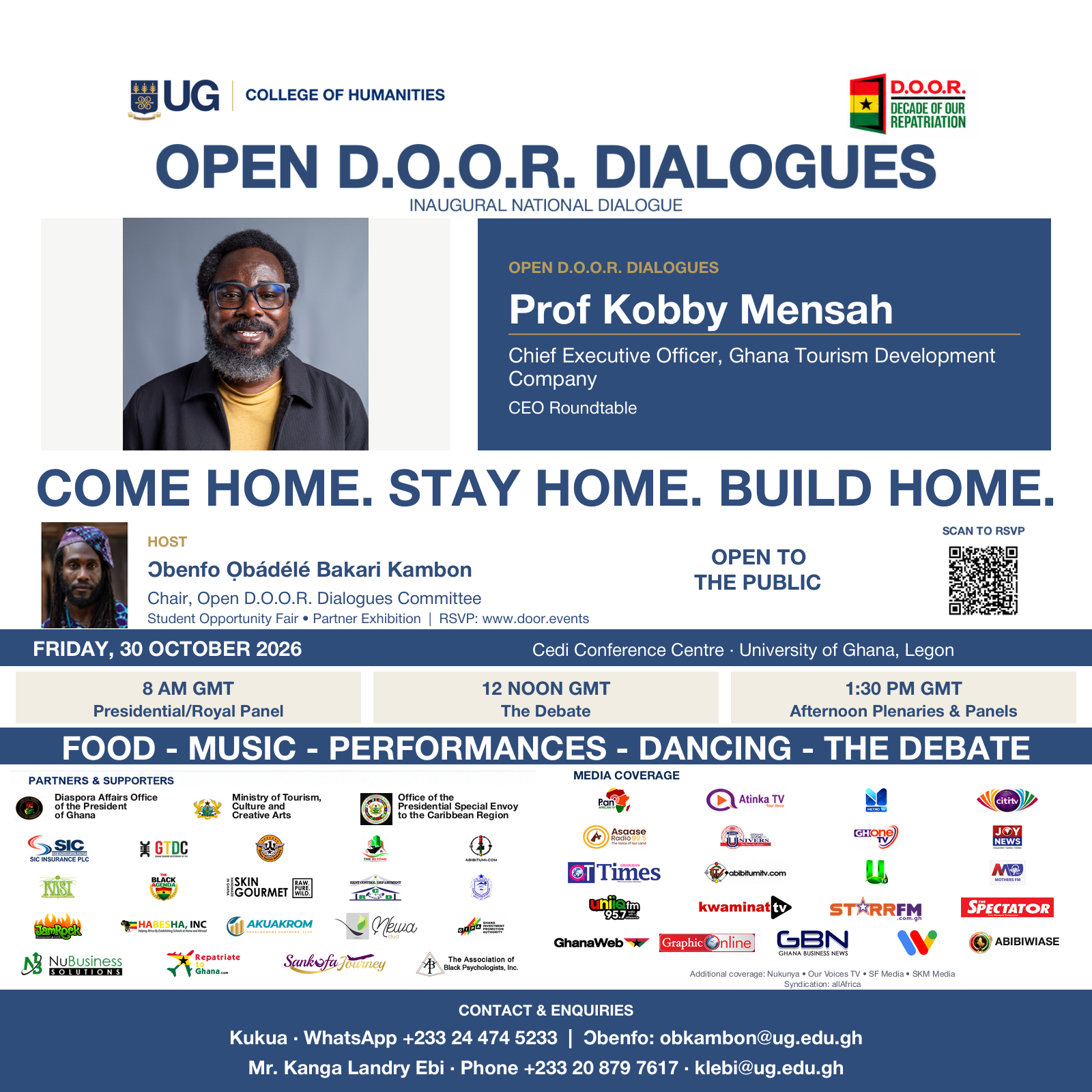 5 days left — Open D.O.O.R. Dialogues with Prof. Kobby Mensah